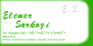 elemer sarkozi business card